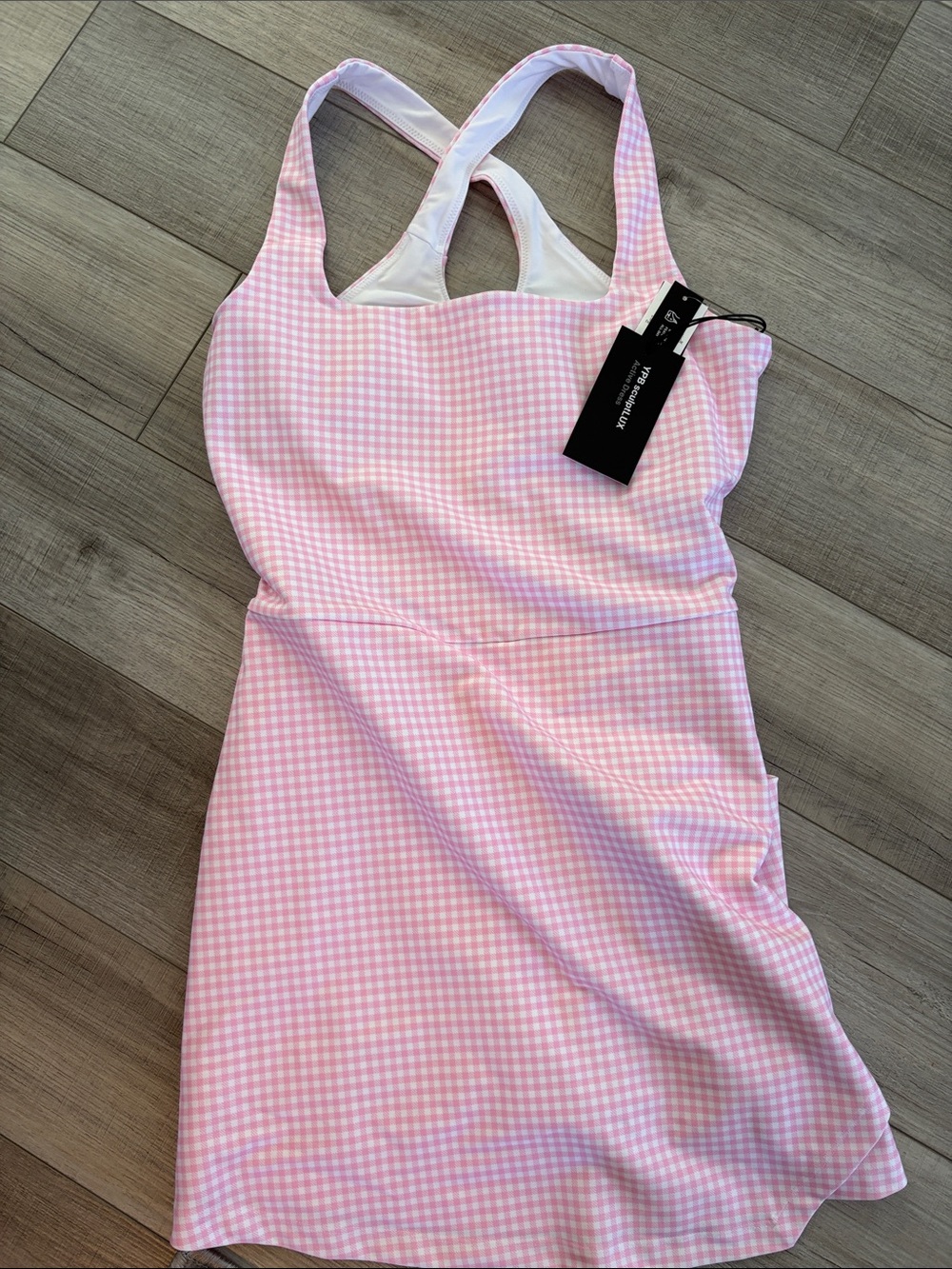Abercrombie & Fitch Pink Gingham Racerback Mini Dress